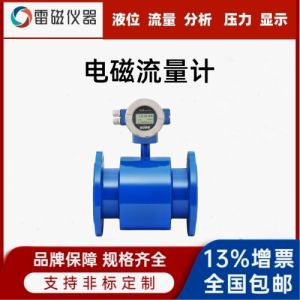 雷磁LCLDCK防腐电磁流量计污水废水防爆插入式电磁流量传感器