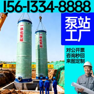 一体化玻璃钢泵站 智能排涝 住宅小区 雨水排放 预制污水 干式泵站